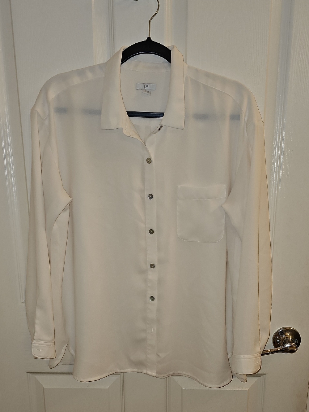J. Jill Women's Ivory Button-Up Dress Shirt
